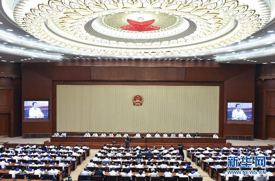 9月13日，十二届全国人大常委会第二十三次会议在北京人民大会堂举行。张德江委员长主持。 新华社记者高洁摄