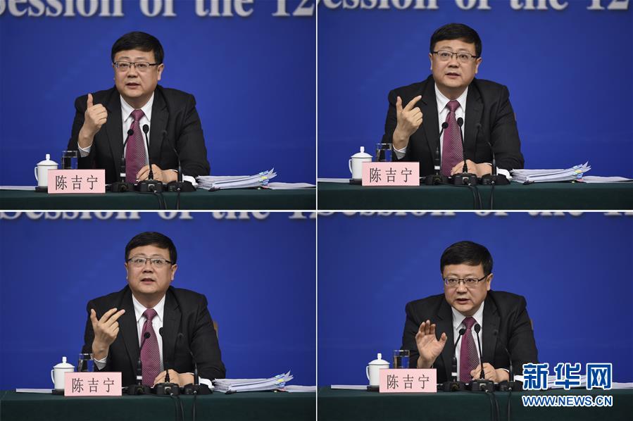 （两会·表情包）环保部长陈吉宁答记者问