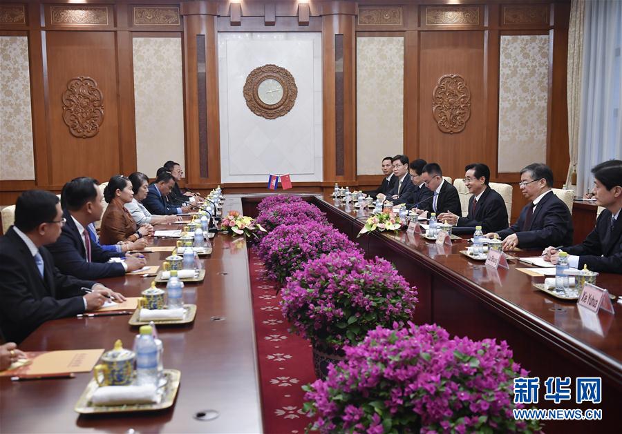 （XHDW）赵洪祝与柬埔寨副首相梅森安会谈
