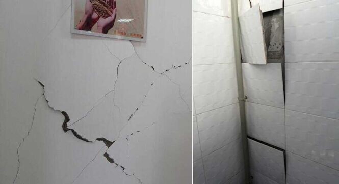 新疆和田皮山县6.5级地震：部分墙体受损