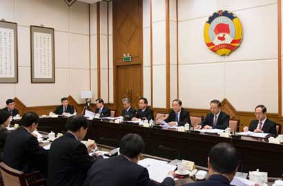全国政协十二届一次会议主席团常务主席会议第一次会议在北京举行