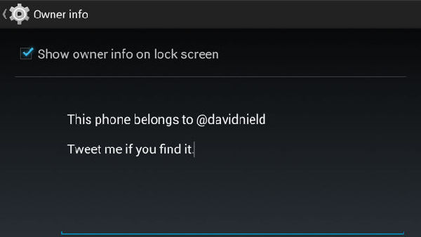Display Owner Info on Your Android Device in Case It Gets Lost