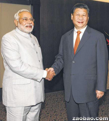 中印领导人会晤 两国要解决边界争端加强经贸关系