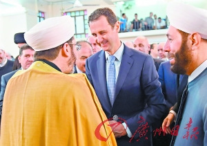 叙总统巴沙尔开斋节露面再给支持者“打气”（图）