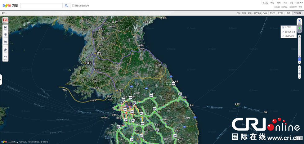 韩国门户网站开始提供朝鲜地图服务(高清组图)