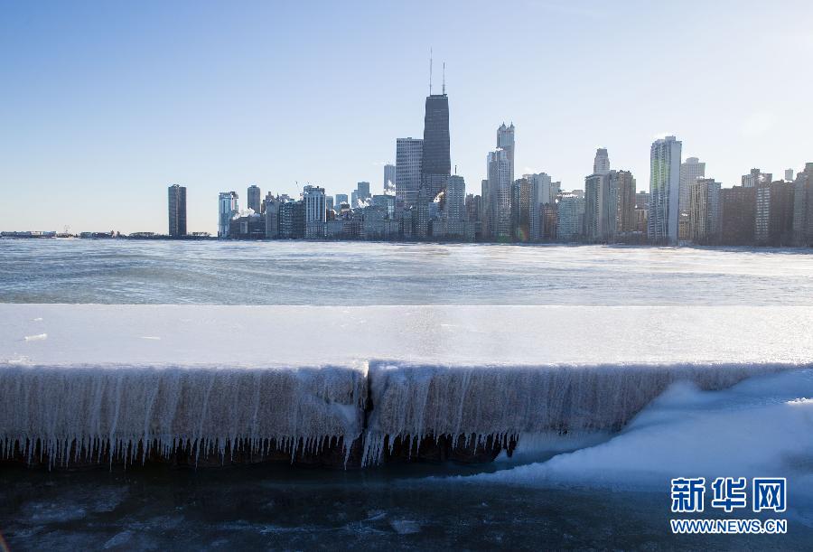 极寒天气袭击芝加哥(高清组图)