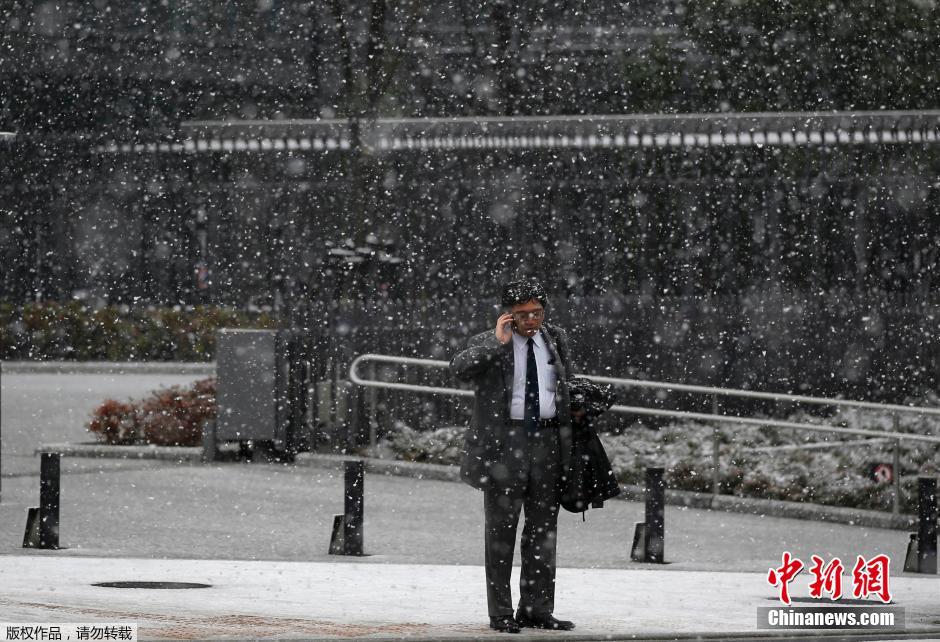 日本出现大范围降雪 数十趟航班取消