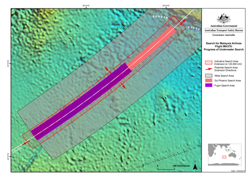 澳大利亚联合机构协调中心（JACC）在官网上发布了有关MH370搜救工作的最新报告，称不会扩大现有的搜寻范围。（图片来源：JACC官网）