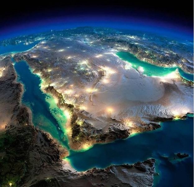 NASA航拍地球各地夜景 夜光璀璨（高清组图）
