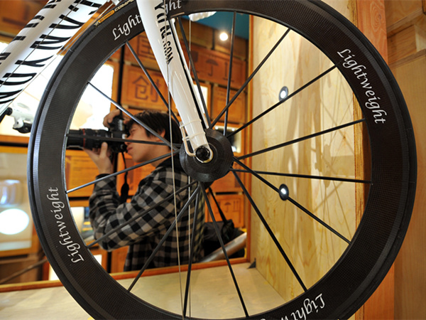 2010年上海世博會德國館展出的碳素材質自行車。新華社記者王定昶攝。