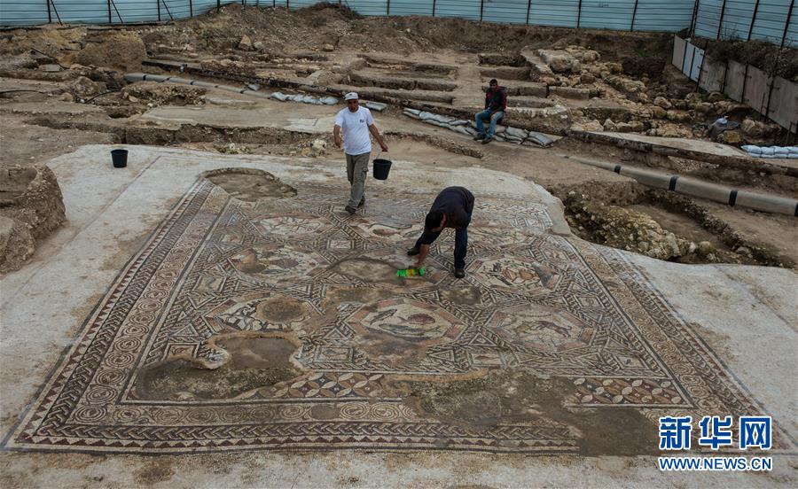 （国际）（1）以色列1700年历史马赛克遗迹向公众开放