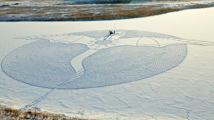 世界最著名雪地画家:走出来的艺术