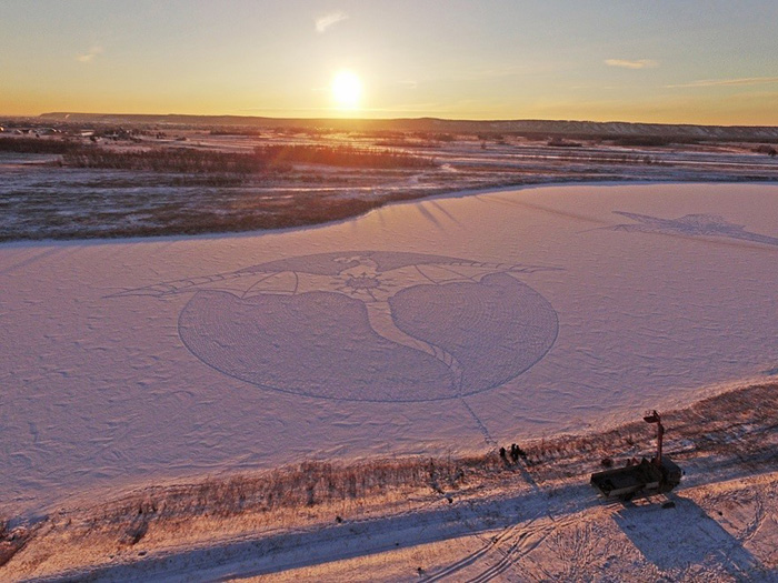 世界最著名雪地画家:走出来的艺术