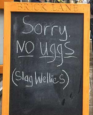 倫敦咖啡店禁止顧客穿雪地靴