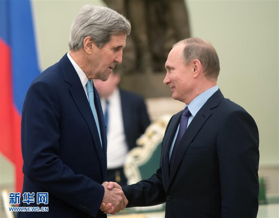 （国际）（1）俄罗斯总统普京会见美国国务卿克里