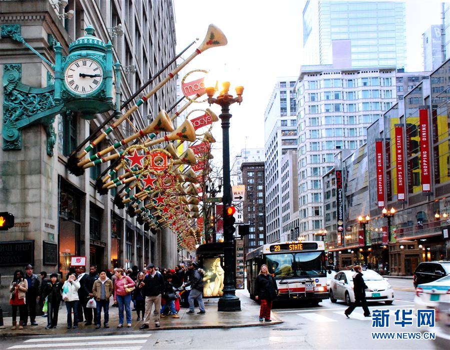 （XHDW）（2）美国芝加哥圣诞氛围浓