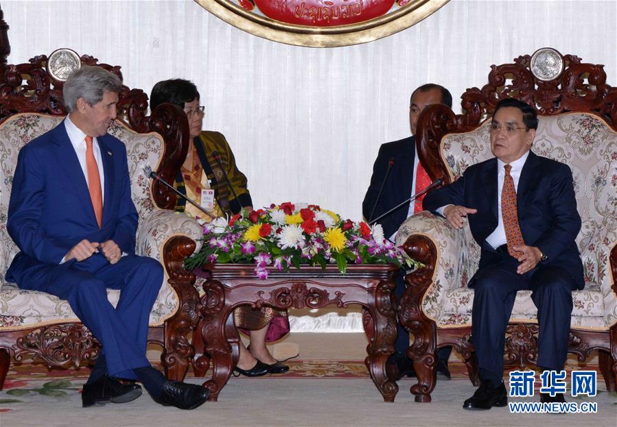 （XHDW）（1）美国国务卿克里访问老挝