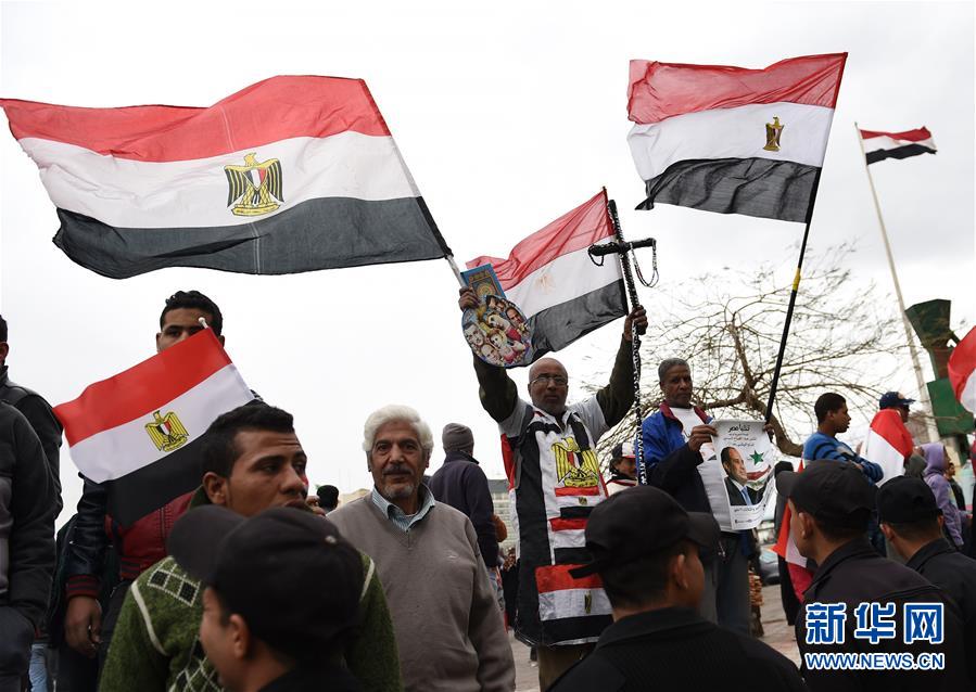 （国际）（1）开罗民众举行集会支持总统塞西