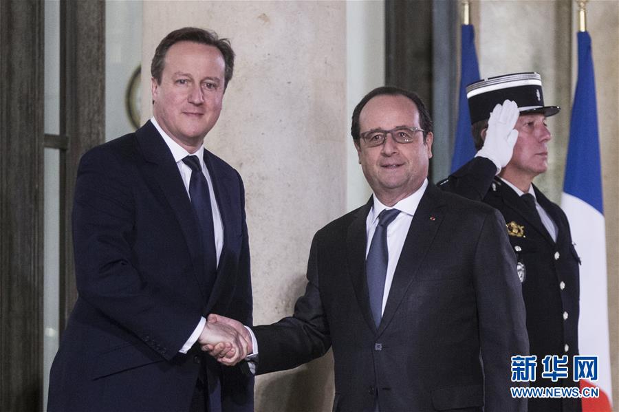 （国际）（1）法国总统奥朗德会见英国首相卡梅伦