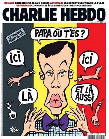 《查理周刊》新刊讽布鲁塞尔恐袭被批“不敬”