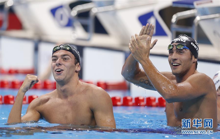 （里约奥运会·夺冠一刻）（11）游泳——意大利选手夺得男子1500米冠军