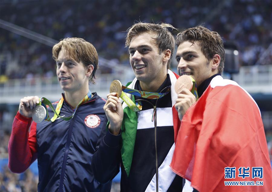 （里约奥运会·领奖台）（5）游泳——男子1500米颁奖仪式
