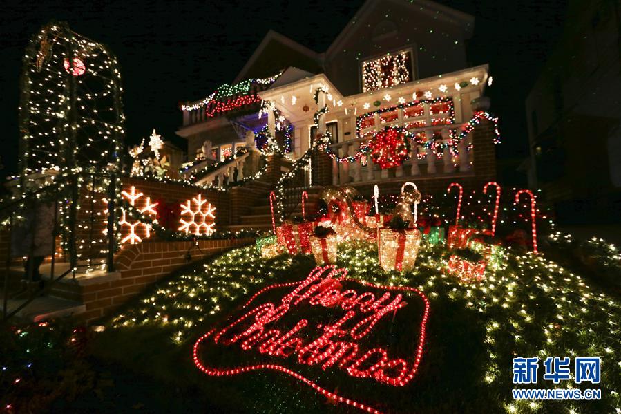 （国际）（4）纽约布鲁克林“圣诞村”的绚丽灯饰
