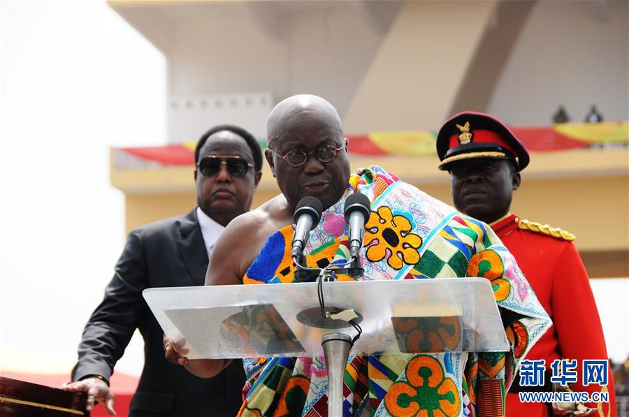 （国际）（1）加纳当选总统阿库福－阿多宣誓就职