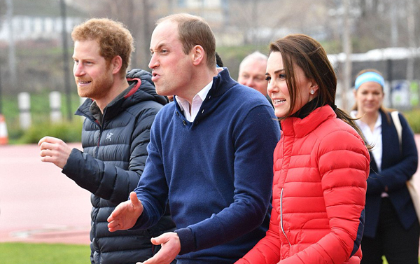 奔跑吧王室！威廉凯特夫妇和哈里王子为慈善赛跑