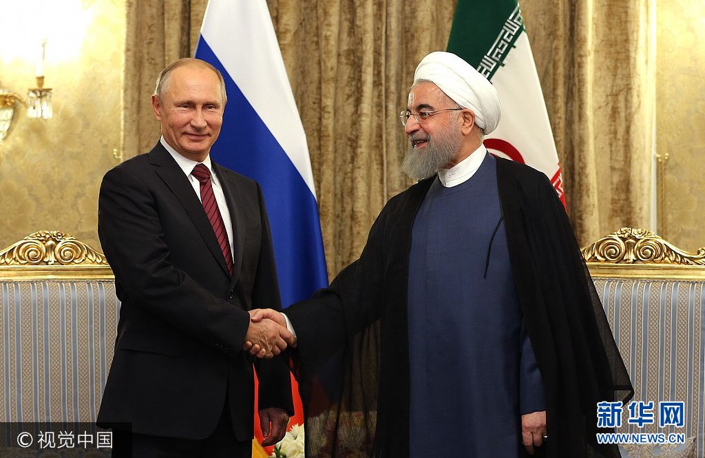 伊朗总统鲁哈尼会见俄罗斯总统普京-新华网