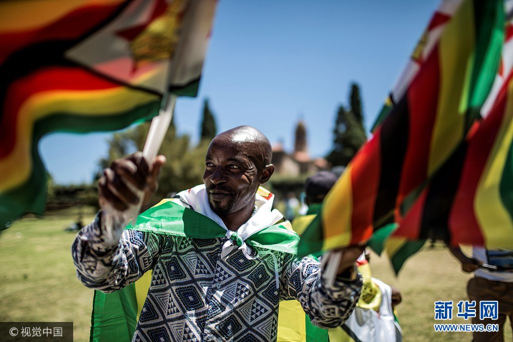津巴布韦民众游行要求总统穆加贝下台