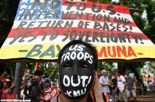 美国独立日 菲律宾示威者要求美国撤军