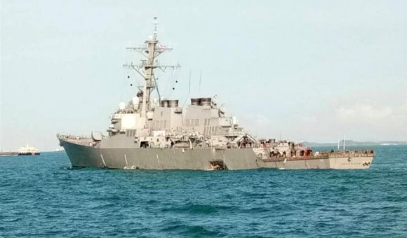 马来西亚和新加坡参与搜救美军舰失踪船员