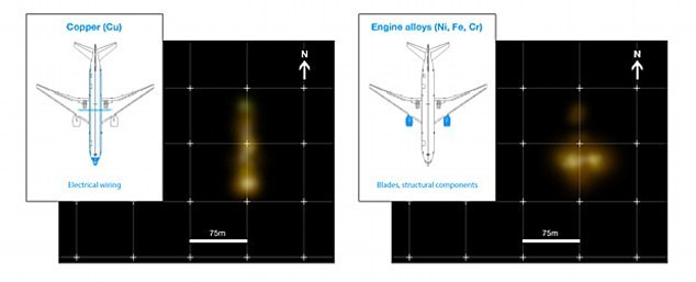 澳洲一勘探公司发布的MH370可能线索图