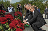 普京和卢卡申科共同出席卫国战争博物馆献花仪式（高清组图）
