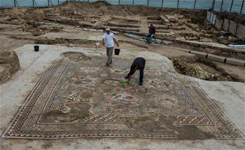 以色列1700年历史马赛克遗迹向公众开放（高清）