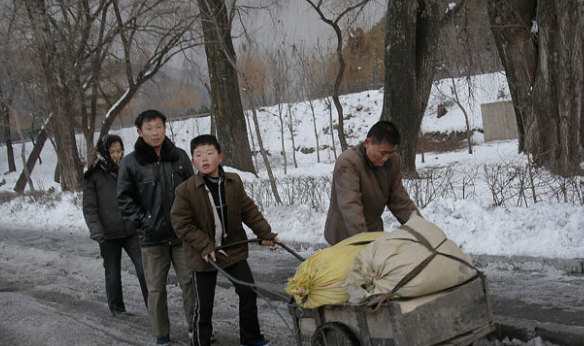 雪后朝鲜：一组你没见过的画面 组图
